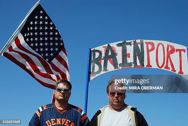 By Mira Oberman, US-vote-Republicans-Romney-cuts-economy-Bain Sensata Technologies workers Mark Schreck and Tom Gaulrapp stand at the entrance to a...