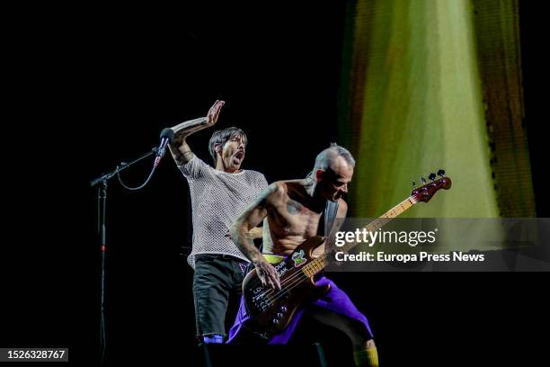 The band Red Hot Chili Peppers during a performance on the third day of the Mad Cool 2023 festival, which opens in Villaverde Alto, on July 8 in...