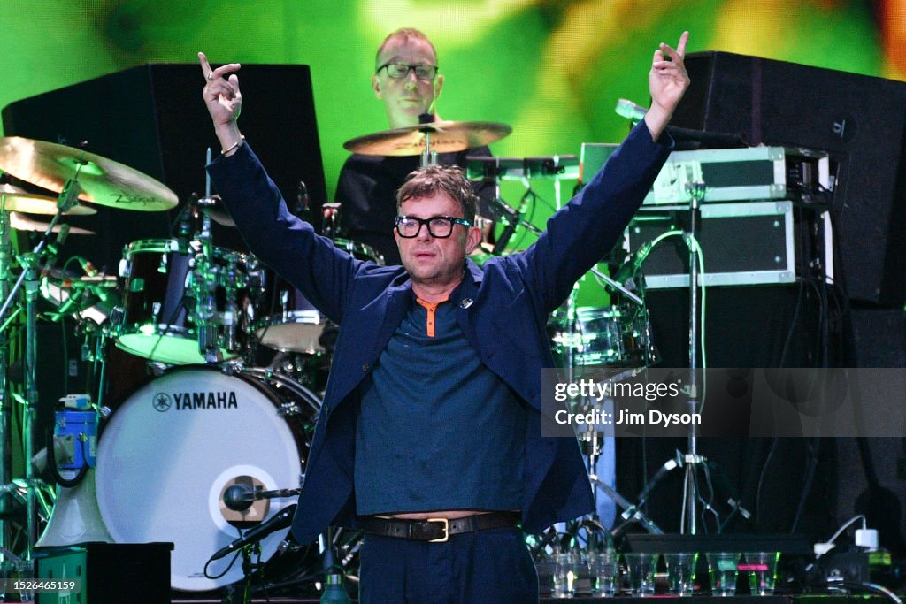 Blur Perform At Wembley Stadium
