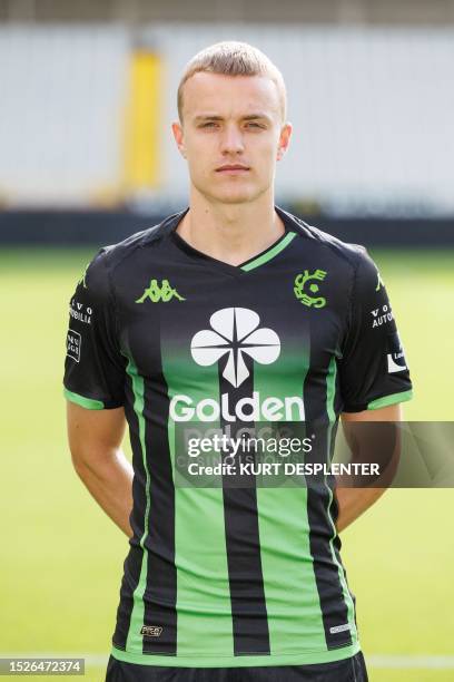 Cercle's Hugo Siquet poses for the photographer at the 2023-2024 season photoshoot of Belgian Jupiler Pro League team Cercle Brugge KSV, Wednesday 12...