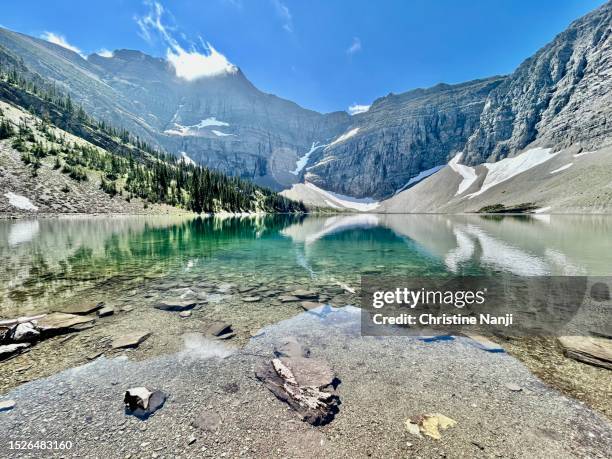 crypt lake trail - waterton lakes national park stock pictures, royalty-free photos & images