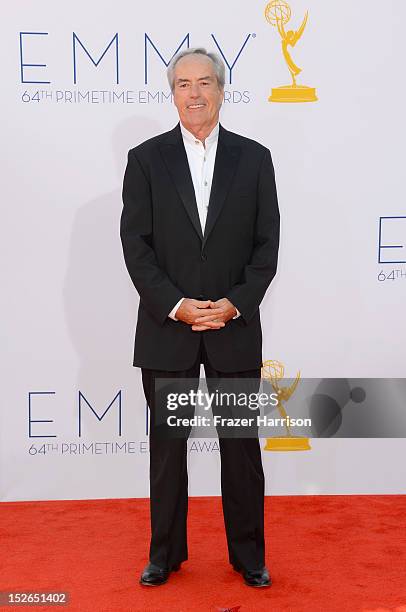 Actor Powers Boothe arrives at the 64th Annual Primetime Emmy Awards at Nokia Theatre L.A. Live on September 23, 2012 in Los Angeles, California.