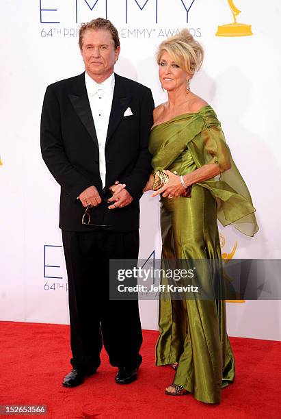 Actor Tom Berenger and Patricia Alvaran arrive at the 64th Primetime Emmy Awards at Nokia Theatre L.A. Live on September 23, 2012 in Los Angeles,...