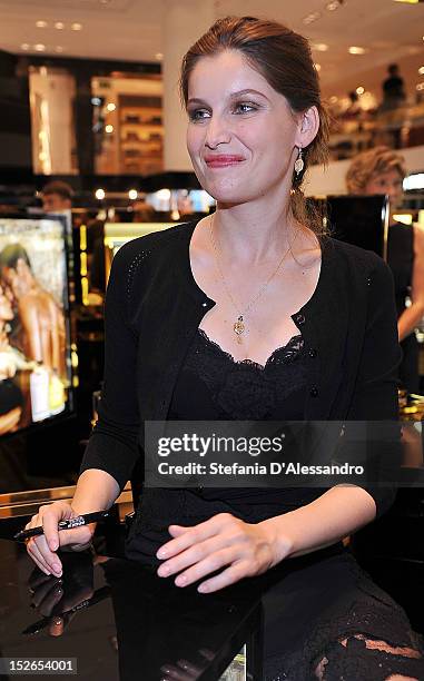 Laetitia Casta attends the Dolce & Gabbana Perfume Launch as part of Milan Fashion Week Womenswear S/S 2013 at La Rinascente on September 23, 2012 in...