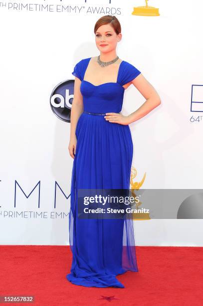 Actress Jane Levy arrives at the 64th Primetime Emmy Awards at Nokia Theatre L.A. Live on September 23, 2012 in Los Angeles, California.