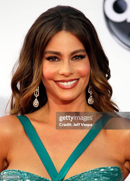 Actress Sofia Vergara arrives at the 64th Primetime Emmy Awards at Nokia Theatre L.A. Live on September 23, 2012 in Los Angeles, California.