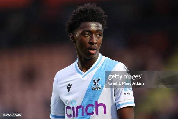 Jesurun Rak-Sakyi during the Pre-Season Friendly between Barnet and Crystal Palace at The Hive on July 11, 2023 in Barnet, England.