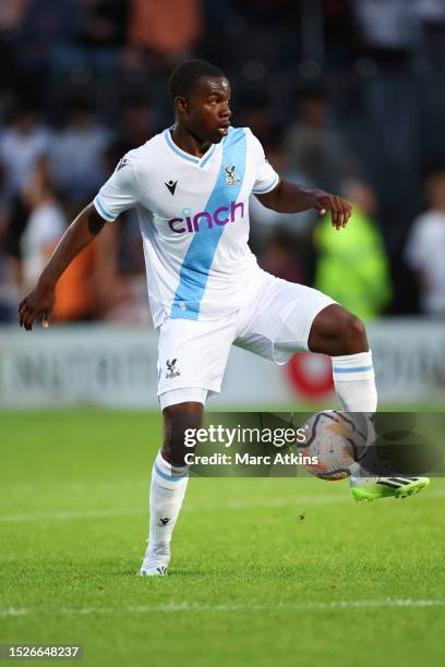 Tyrick Mitchell of Crystal Palace during the Pre-Season Friendly between Barnet and Crystal Palace at The Hive on July 11, 2023 in Barnet, England.