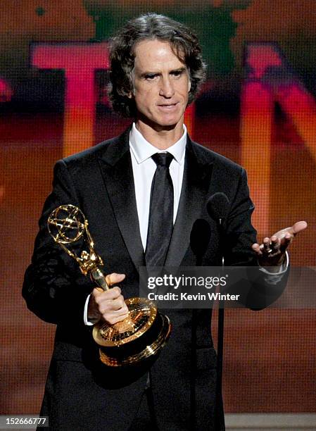 Director Jay Roach accepts Outstanding Directing for a Miniseries, Movie, or Dramatic Special award for "Game Change" onstage during the 64th Annual...