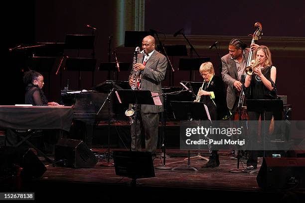 Atmosphere onstage at the Thelonious Monk International Jazz Drums Competition and Gala Concert at The Kennedy Center on September 23, 2012 in...