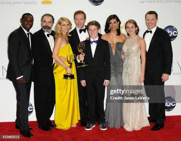 Actors David Harewood, Mandy Patinkin, Claire Danes, Damian Lewis, Jackson Pace, Morena Baccarin, Morgan Saylor and Diego Klattenhoff, winners...