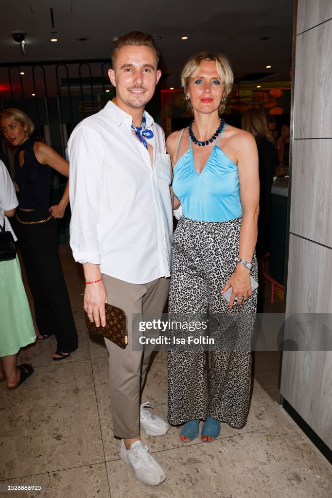 Philipp Lochmann and Nicole Roeder attend the Vogue X KaDeWe X FCG