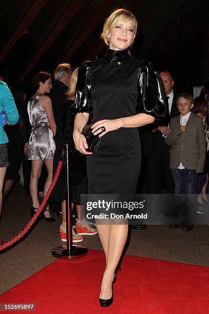 Cate Blanchett arrives at the 2012 Helpmann Awards at the Sydney Opera House on September 24, 2012 in Sydney, Australia.