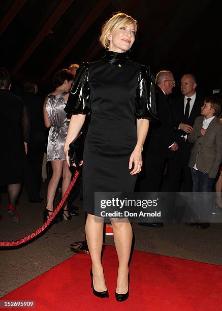 Cate Blanchett arrives at the 2012 Helpmann Awards at the Sydney Opera House on September 24, 2012 in Sydney, Australia.