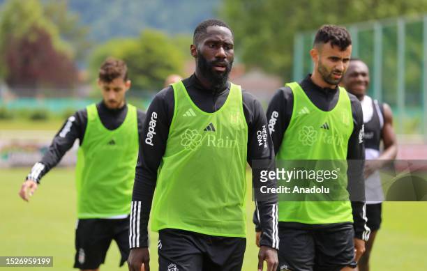 Arthur Masuaku of Besiktas attends the second training of the day as part of the team's pre-season training camp in Grassau town of Bavaria, Germany...