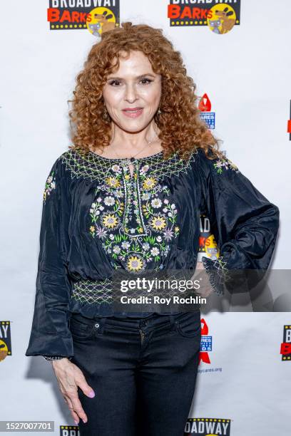 Bernadette Peters attends the 25th Annual Broadway Barks at Shubert Alley on July 08, 2023 in New York City.