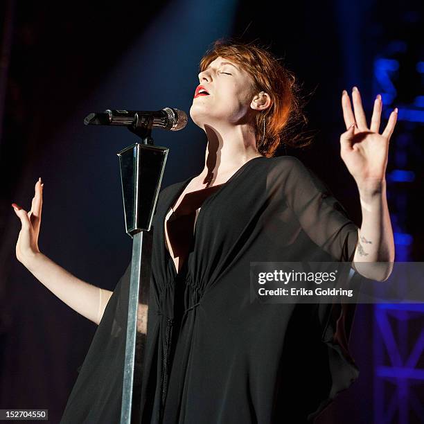 Florence Welch of Florence + The Machine performs during DeLuna Fest on September 23, 2012 in Pensacola Beach, Florida.
