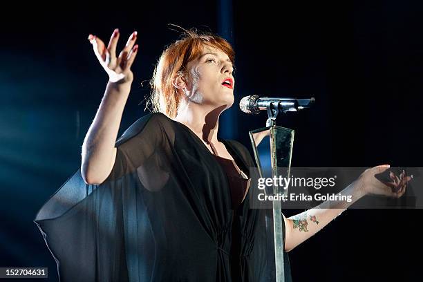 Florence Welch of Florence + The Machine performs during DeLuna Fest on September 23, 2012 in Pensacola Beach, Florida.