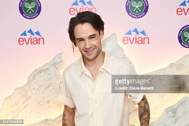 Liam Payne poses in the evian VIP Suite At Wimbledon 2023 on July 12, 2023 in London, England.