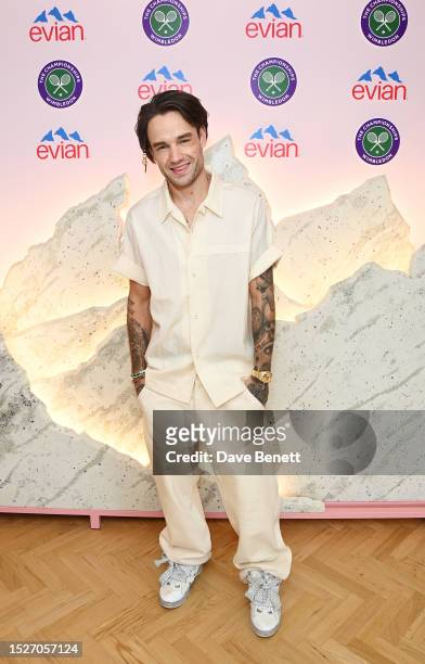 Liam Payne poses in the evian VIP Suite At Wimbledon 2023 on July 12, 2023 in London, England.