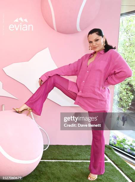 Jessie J poses in the evian VIP Suite At Wimbledon 2023 on July 12, 2023 in London, England.