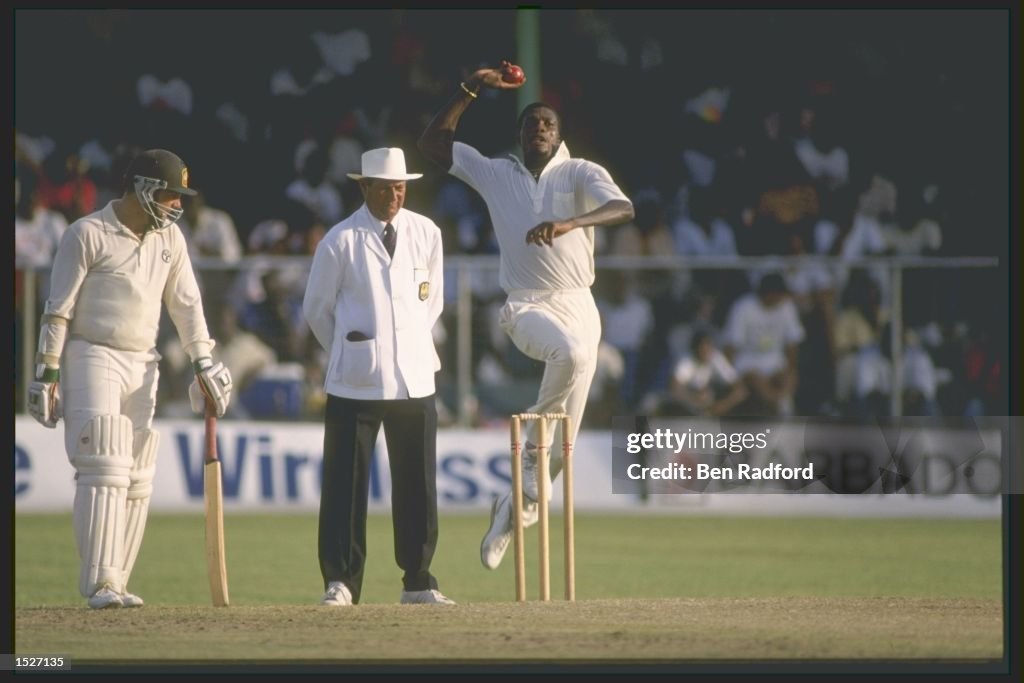 Curtly Ambrose in action...