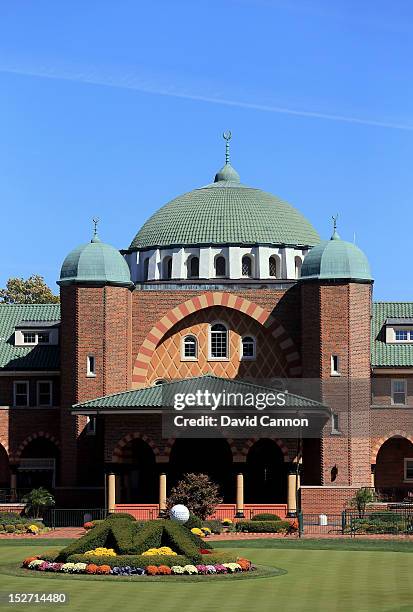 General view of the clubhouse during the first preview day of The 39th Ryder Cup at Medinah Country Golf Club on September 24, 2012 in Medinah,...