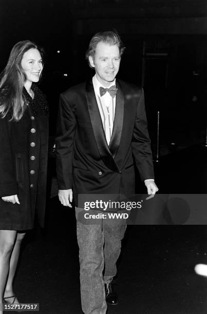Margaret Buckley and David Caruso attend an event on the 20th Century-Fox lot in Century City, California, on December 7, 1994.