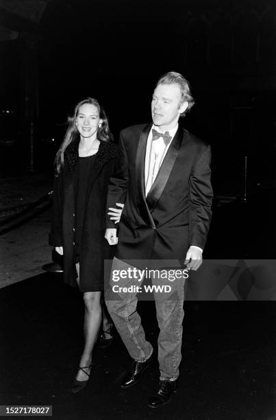 Margaret Buckley and David Caruso attend an event on the 20th Century-Fox lot in Century City, California, on December 7, 1994.