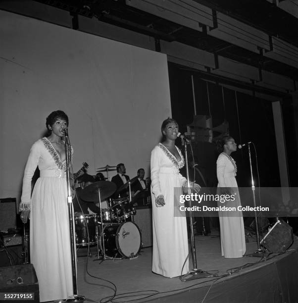 Patti LaBelle and the Bluebelles perform at the Felt Forum on December 5, 1969 in New York City, New York.