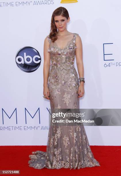 Kate Mara arrives at the 64th Primetime Emmy Awards held at Nokia Theatre L.A. Live on September 23, 2012 in Los Angeles, California.