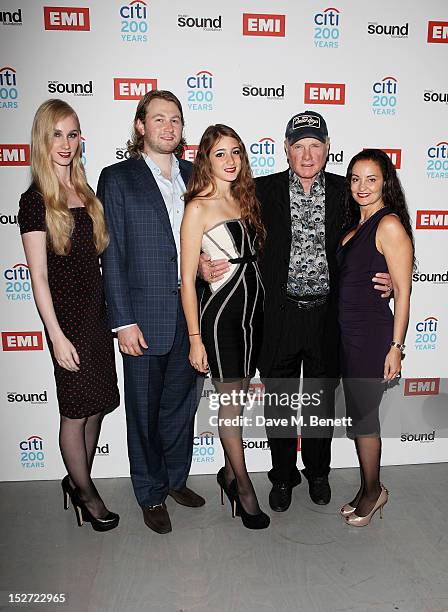 Mike Love of the Beach Boys , wife Jacqueline Piesen and family arrive at the EMI Music Sound Foundation fundraiser at Somerset House on September...