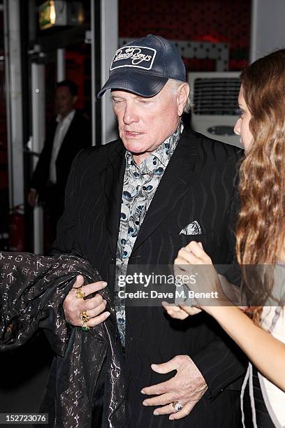 Mike Love of The Beach Boys arrives at the EMI Music Sound Foundation fundraiser at Somerset House on September 24, 2012 in London, England.