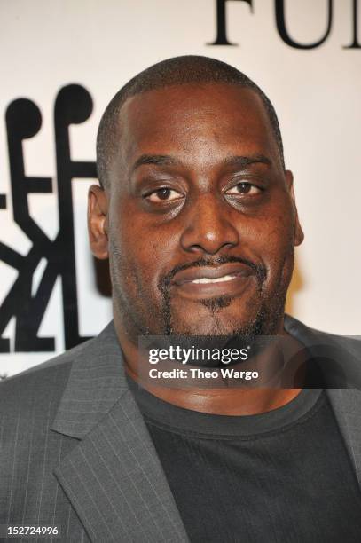Former NBA basketball player Anthony Mason attends the 27th Annual Great Sports Legends Dinner to benefit the Buoniconti Fund to Cure Paralysis at...