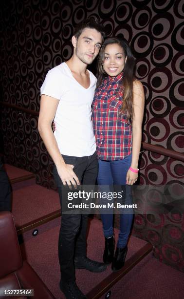 Tom Parker and Dionne Bromfield attend a special screening of 'The Knot' at The May Fair Hotel on September 24, 2012 in London, England.