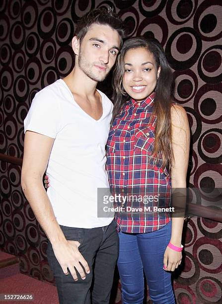 Tom Parker and Dionne Bromfield attend a special screening of 'The Knot' at The May Fair Hotel on September 24, 2012 in London, England.
