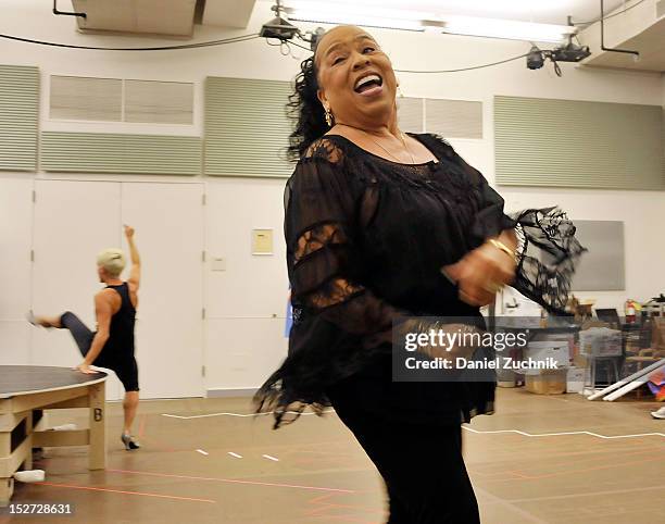 Roz Ryan performs at the "Scandalous" Broadway Cast Rehearsal at The New 42nd Street Studios on September 24, 2012 in New York City.