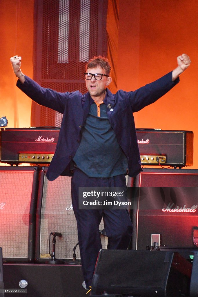 Blur Perform At Wembley Stadium