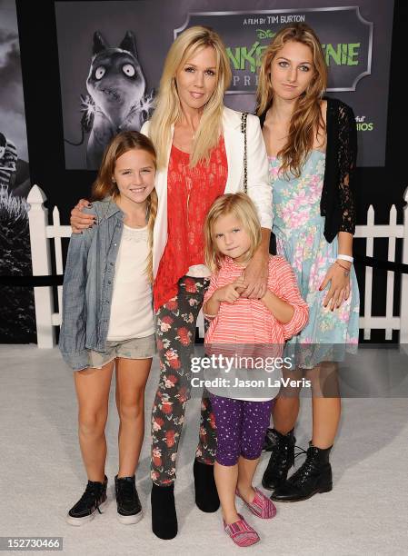 Actress Jennie Garth and daughters Fiona Eve Facinelli, Luca Bella Facinelli and Lola Ray Facinelli attend the premiere of "Frankenweenie" at the El...