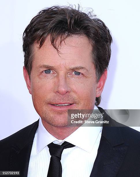 Michael J. Fox arrives at the 64th Primetime Emmy Awards at Nokia Theatre L.A. Live on September 23, 2012 in Los Angeles, California.