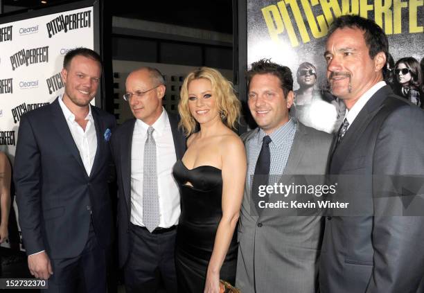 Director Jason Moore, producer Paul Brooks, actress/producer Elizabeth Banks, producer Max Handelman, and executive producer Scott Niemeyer arrive at...