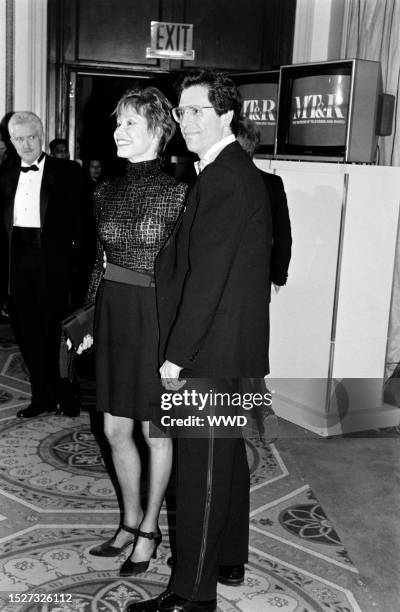 Mary Tyler Moore and Robert Levine attend an event at the Waldorf Astoria Hotel in New York City on February 9, 1995.