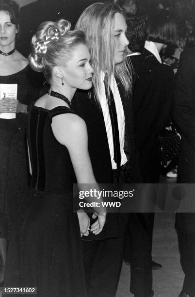 Actress Jennie Garth and Daniel B. Clark attend the 50th Annual Golden Globe Awards at the Beverly Hilton Hotel on January 23 in Beverly Hills,...