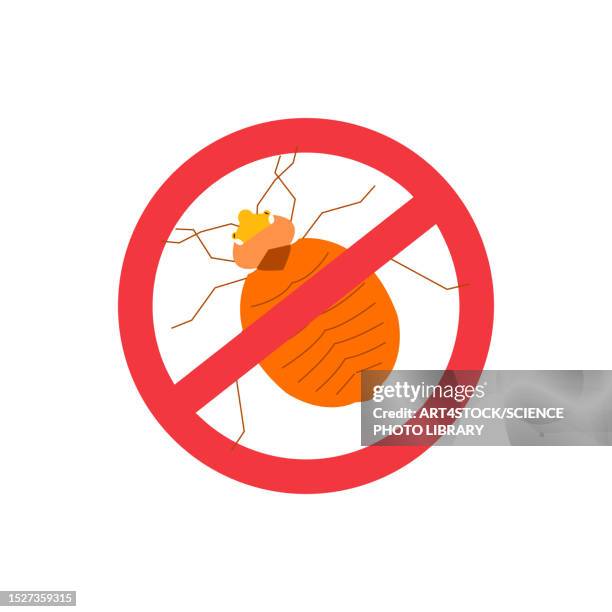 anti-insect sign, conceptual illustration - ナンキンムシ点のイラスト素材／クリップアート素材／マンガ素材／アイコン素材