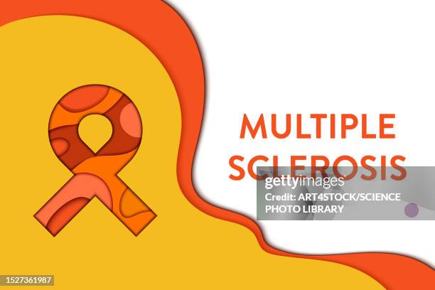 stockillustraties, clipart, cartoons en iconen met multiple sclerosis awareness, conceptual illustration - multiple sclerose