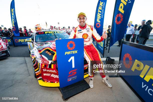 Anton de Pasquale driver of the Shell V-Power Racing Ford Mustang GT during the NTI Townsville 500, part of the 2023 Supercars Championship Series at...