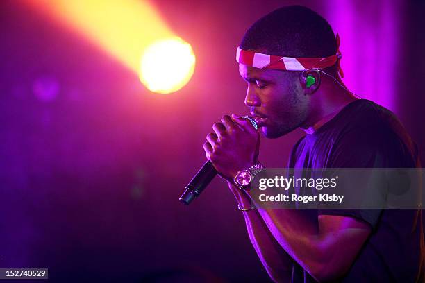 Frank Ocean performs onstage at The Angel Orensanz Foundation on September 24, 2012 in New York City.