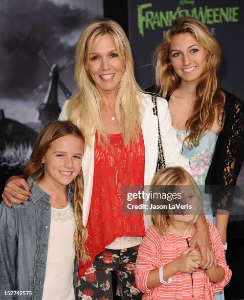 Actress Jennie Garth and daughters Fiona Eve Facinelli, Luca Bella Facinelli and Lola Ray Facinelli attend the premiere of "Frankenweenie" at the El...