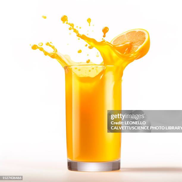 stockillustraties, clipart, cartoons en iconen met orange juice, illustration - splash jus d'orange