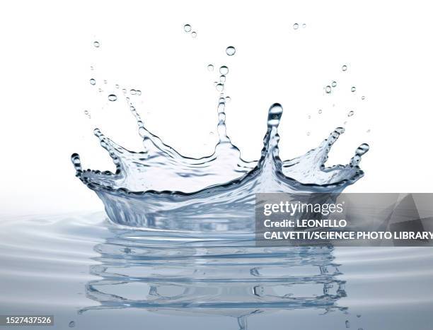 crown splash in water, illustration - gravity waves stock illustrations